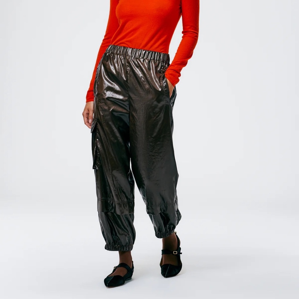 Tibi — Gleam Wilt Pull On Jogger — Size XL